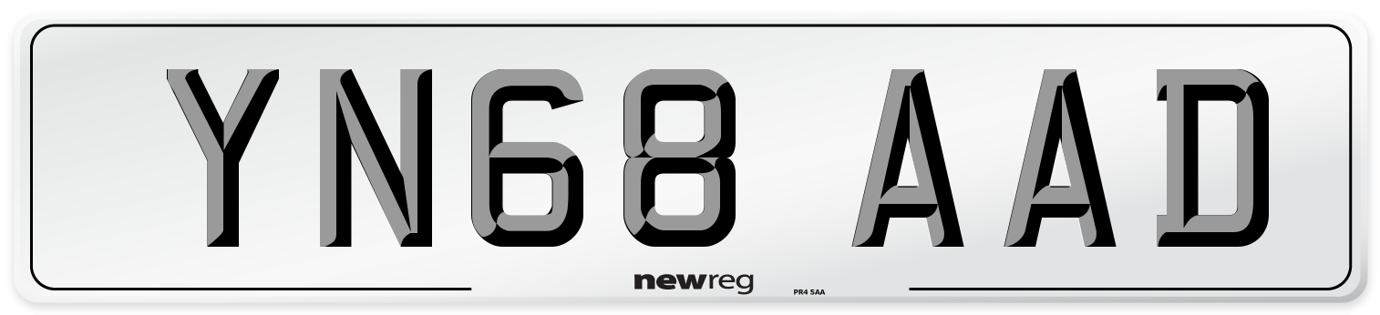 YN68 AAD Number Plate from New Reg